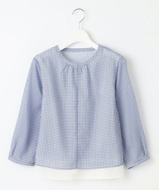 J.PRESS LADIES チェックプリント カットソー サックスベース系