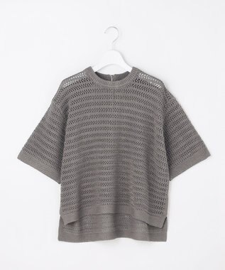 自由区 【カトリエムブーケ】Tricot en cupro バックジッププルオーバー グレー