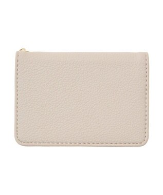 Maison de FLEUR 二つ折りリールパスケース Pink Beige