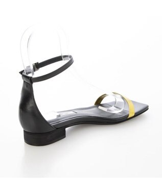 MODE ET JACOMO <MODE ET JACOMO>スリムストラップフラットサンダル イエローメタリック