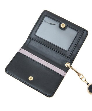 Maison de FLEUR 二つ折りリールパスケース Black