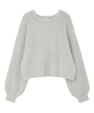 earth music&ecology Ｗフェイスシャギープルオーバー Light Gray