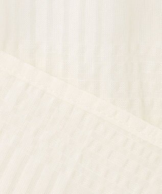 #Newans シアーチェックボリュームブラウス ホワイト