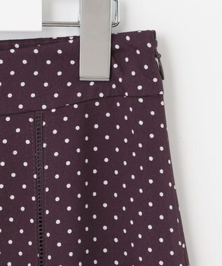 J.PRESS LADIES 【洗える】 ドットプリント フレアー スカート パープル系5