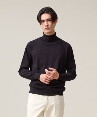 品よく暖かで首元からスマートに【ストレッチ / イージーケア】【FLEX YARN】タートルネック ニット