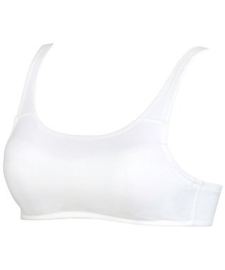 Wing ジュニア ノンワイヤーブラ Wing Teen きちんとささえる 綿混素材(身生地部・カップ肌側) 【STEP3 まるみをおびてきた胸に】ハーフトップ  RB6935 ウイング／ワコール アイボリー