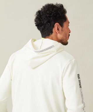 23区GOLF 【MEN】ストレッチ裏フリース フーディー ホワイト系