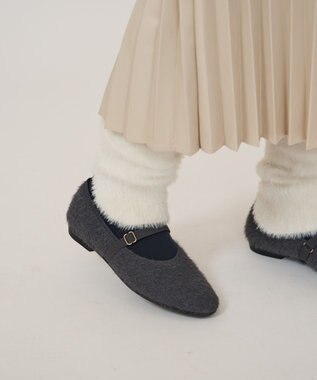 steppi 【洗える】ファー レッグウォーマー ホワイト