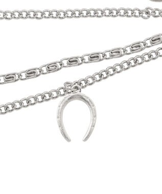 YECCA VECCA モチーフ4連ネックレス Silver
