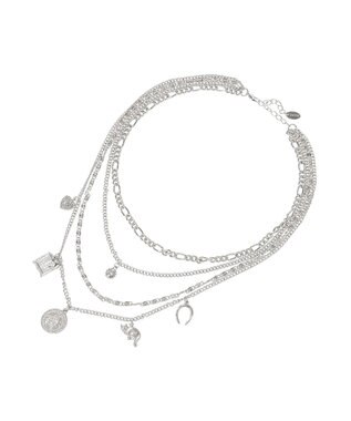 YECCA VECCA モチーフ4連ネックレス Silver