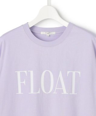 23区 【SLOW/一部店舗限定】ヴィンテージライクジャージー クロップド ロゴ Tシャツ ラベンダー×オフホワイト