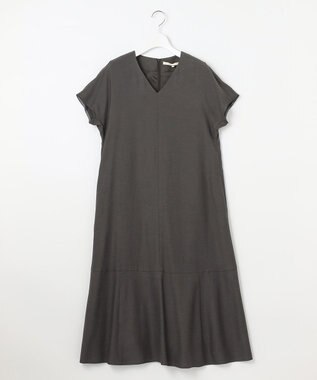 自由区 【XSサイズ~/洗える】キュプラリネンシャンタン ワンピース グレー系