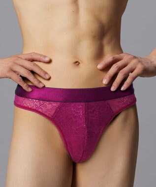 WACOAL MEN WACOAL MEN Tバック 【レースTバック】 通気性 フロント立体設計 前閉じ 下着 メンズ WF1832 /ワコールメン ピンク