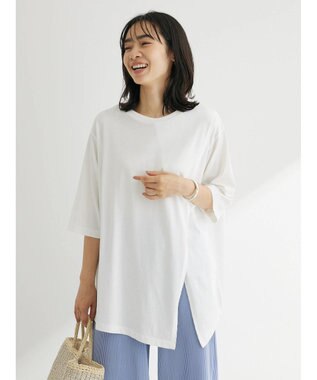 Green Parks アシメトリーデザインチュニック Off White