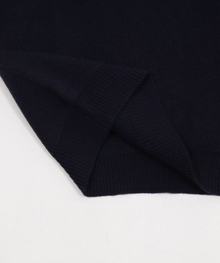 WEGO 【ユニセックス着用ITEM】ワンポイント刺繍ニットポロ ネイビー