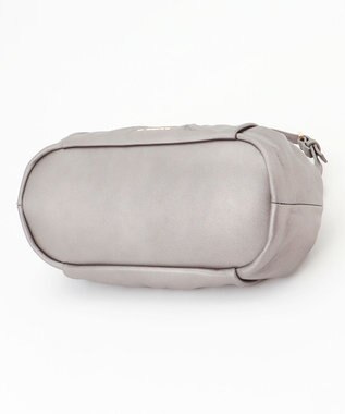 LA BAGAGERIE シープレザー　ギャザーミニバッグ ガンメタリック