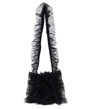 Green Parks ・ＱＵＯＮ　チュールフリルミニショルダー Black