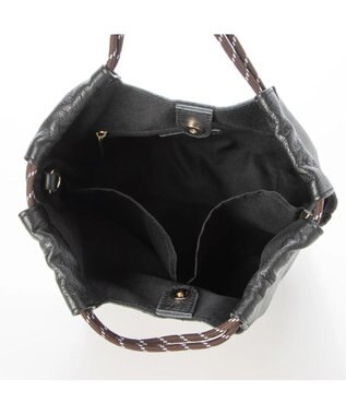 UNBILLION perche 牛革ソフト3wayコードハンドルバッグ ブラック