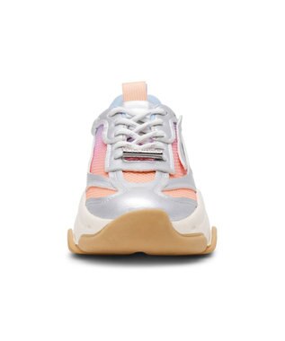 STEVE MADDEN POSSESSION-E-XS ECOボリュームスニーカー シルバーオンブレ