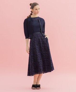 TOCCA 【洗える！】KNIT FLEURS カーディガン ネイビー系