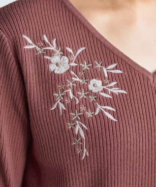 洗える】刺繍リブニットトップス / Tiaclasse | ファッション通販