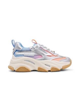 STEVE MADDEN POSSESSION-E-XS ECOボリュームスニーカー シルバーオンブレ