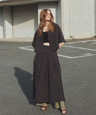 uncrave クールタッチカラータイプライター シャツジャケット ダークブラウン