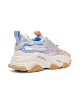 STEVE MADDEN POSSESSION-E-XS ECOボリュームスニーカー シルバーオンブレ