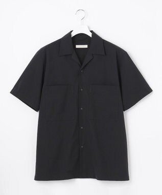 UNFILO MENS FINE MOVE オープンカラーシャツ [23年春夏商品] ブラック