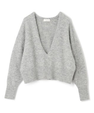 uncrave アルパカニット 深Vネック トップス（uncrave WHITE） ライトグレー