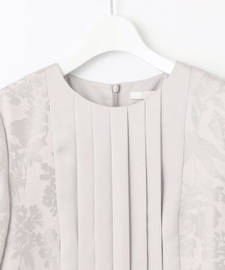 自由区 【洗える】オパールプリント ワンピース ライトグレー系