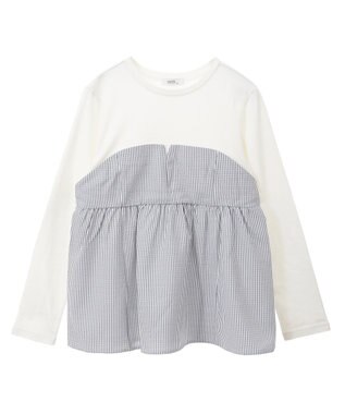 earth music&ecology サッカーストライプドッキングプルオーバー