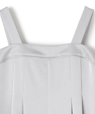 uncrave シャイニーダブルサテン オールインワン シルバーグレー