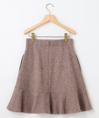 組曲 ネコアシツイードセミフレア スカート ダークブラウン系