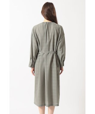 DAKS シャドーチェック 2WAYワンピース カーキ