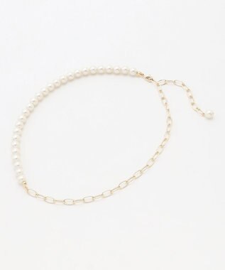 パール×チェーンラリエットネックレス
