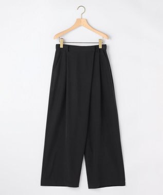 組曲 【先行予約】スムースクロス ラップ見えワイドパンツ