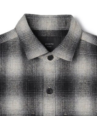 JOSEPH HOMME 【新素材】フェードフラノチェック / シャツブルゾン グレー系3