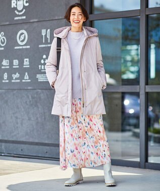 自由区 L 【洗える】ウールカシミヤ ハイネックニット (検索番号:JL27) アイボリー系