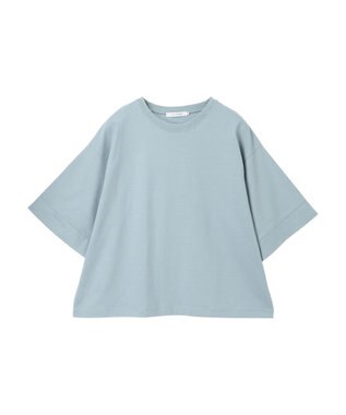 AMERICAN HOLIC 接触冷感ＳＺ５分袖カットプルオーバー Sax