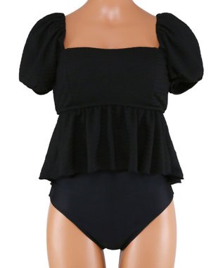 San-ai Resort（三愛水着楽園） 【SALE】パフスリーブビキニ　9M　【San-ai Resort（サンアイリゾート）】 ブラック