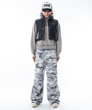 WEGO 【ユニセックス着用ITEM】コンパクトフィットロゴプルパーカー グレー