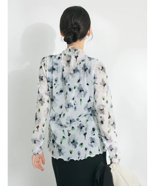 CRAFT STANDARD BOUTIQUE プリント柄スタンドネックプルオーバー Off White