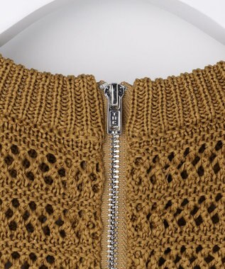 自由区 【カトリエムブーケ】Tricot en cupro バックジッププルオーバー シナモン