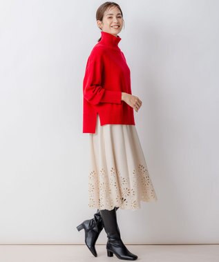 組曲 L ウォームレース スカート ベージュ系