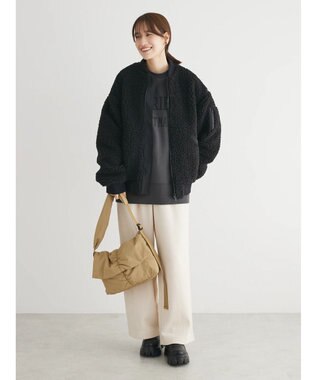 Green Parks ・Ｄｏｕｂｌｅ　Ｆｌａｇｓ　　ボアブルゾン Black