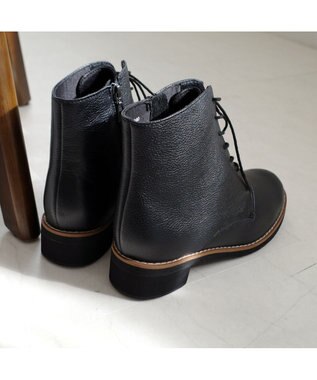 Pointer 本革レースアップブーツ ブラック