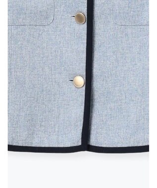 Te chichi ライトツイードバイカラージャケット《2026 spring catalog item》 ブルー