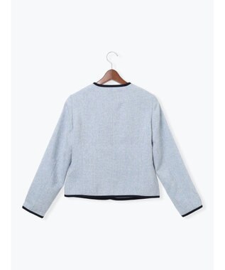 Te chichi ライトツイードバイカラージャケット《2026 spring catalog item》 ブルー