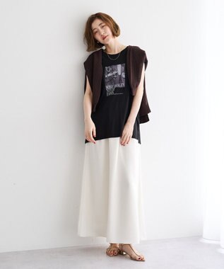 YECCA VECCA フォトプリントノースリーブTee Black